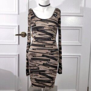 Vintage Grunge Rocker Chic Bodycon Dress